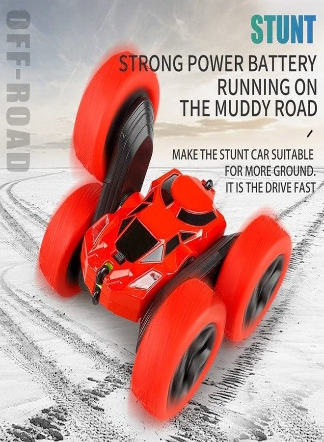VGRASSP Double Flip 360 Degree Stunt Racing Car Toy for Kids - Off Road Vehicle, Red - Image 4